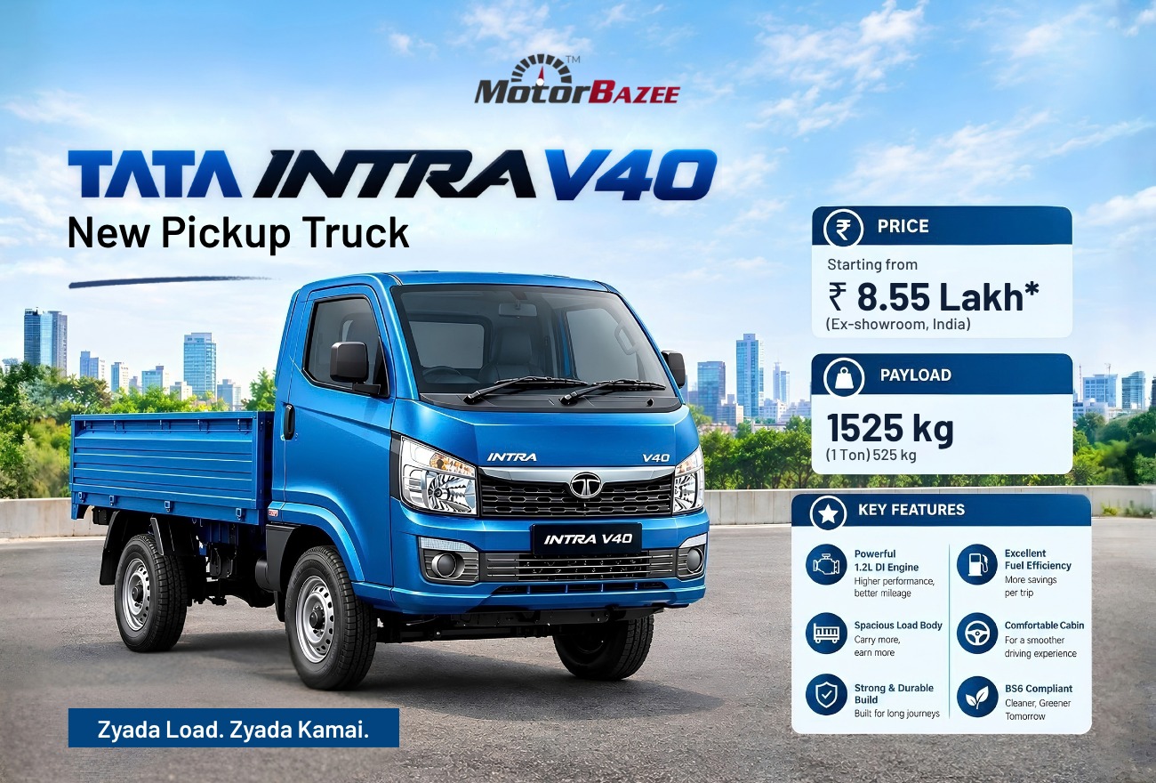 Tata Intra V40 New Pickup Truck Price Payload and Key Features